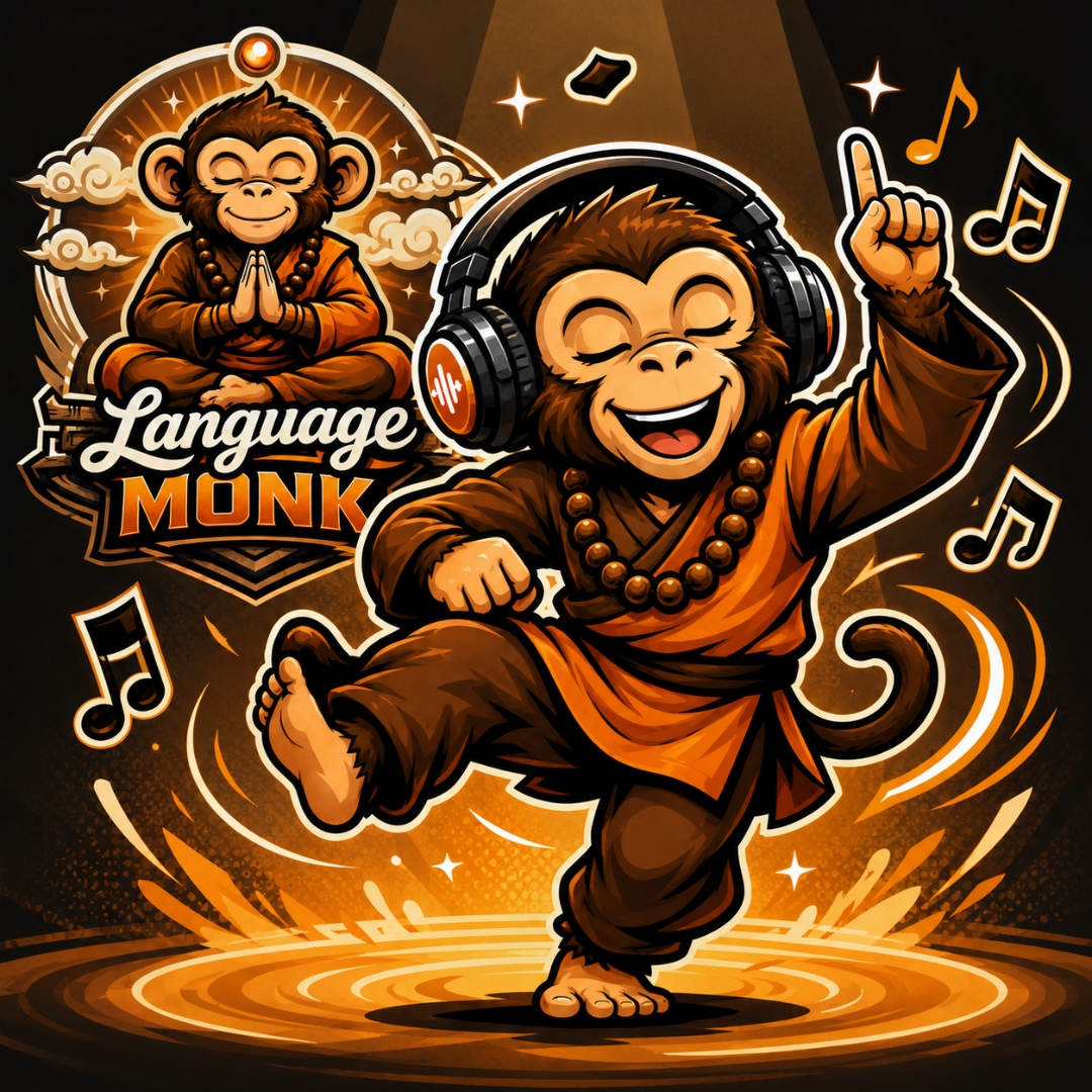 Language Monk mascot